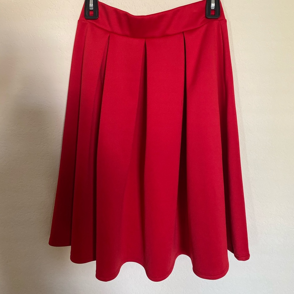 Red flowy skirt